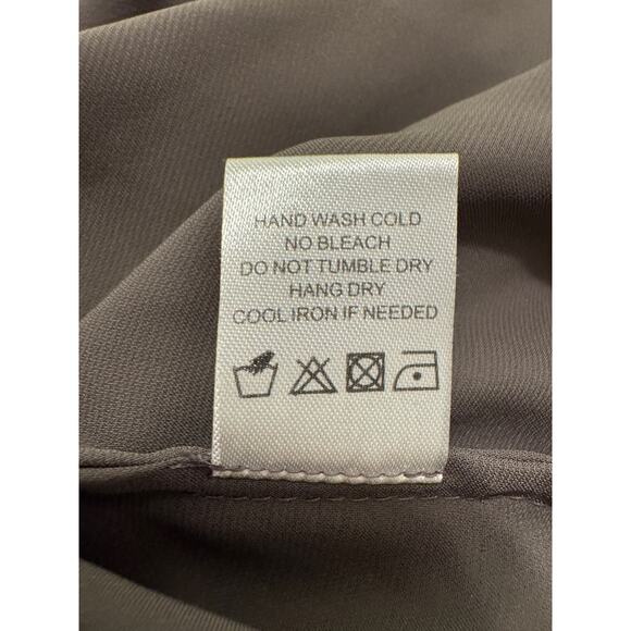 2/$30 L'Academie M Gray Mushroom Off Shoulder Blouse Open Back BEEHIVESALE230 - Picture 8 of 11